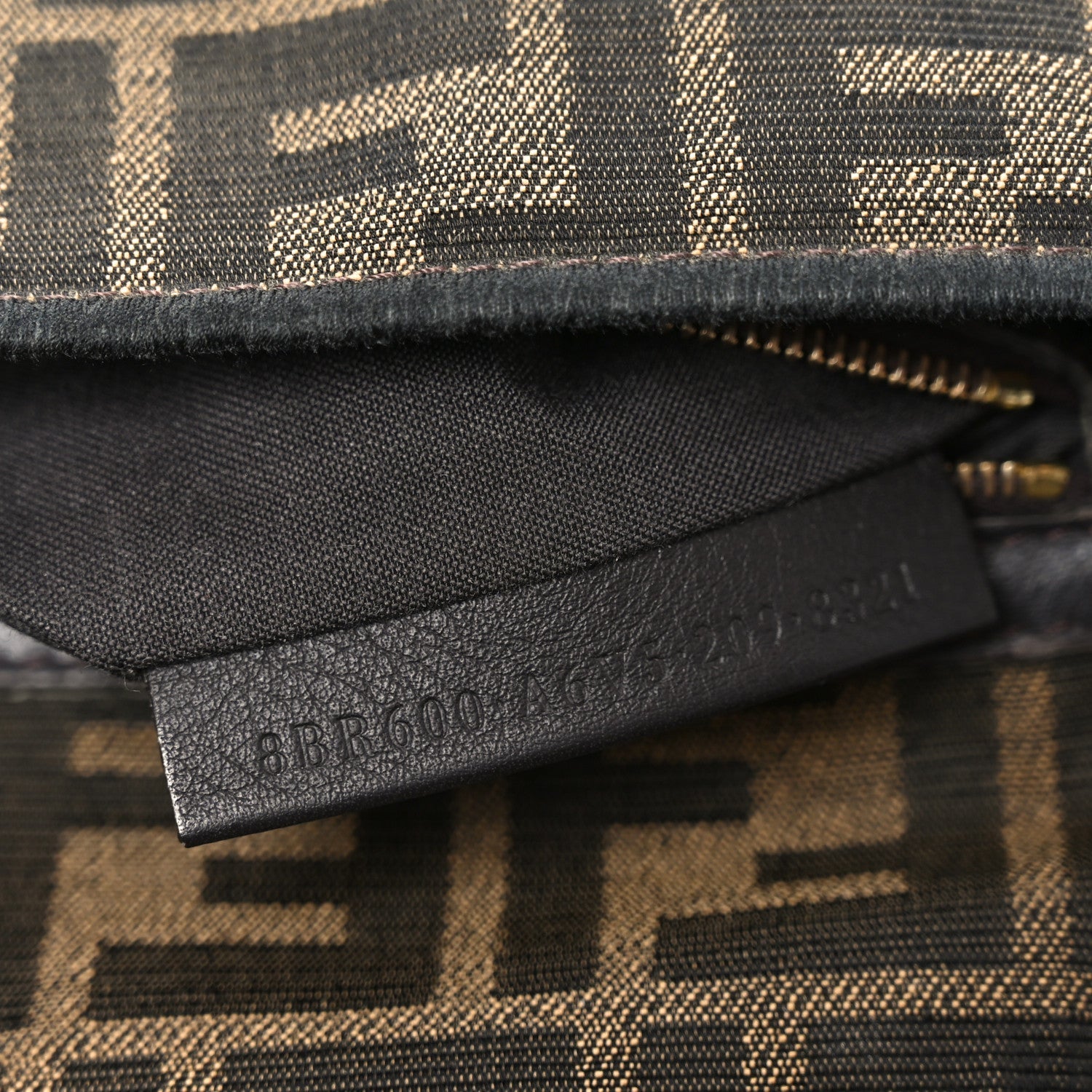 Fabric Jacquard FF 1974 Medium Baguette Tobacco Moro Black