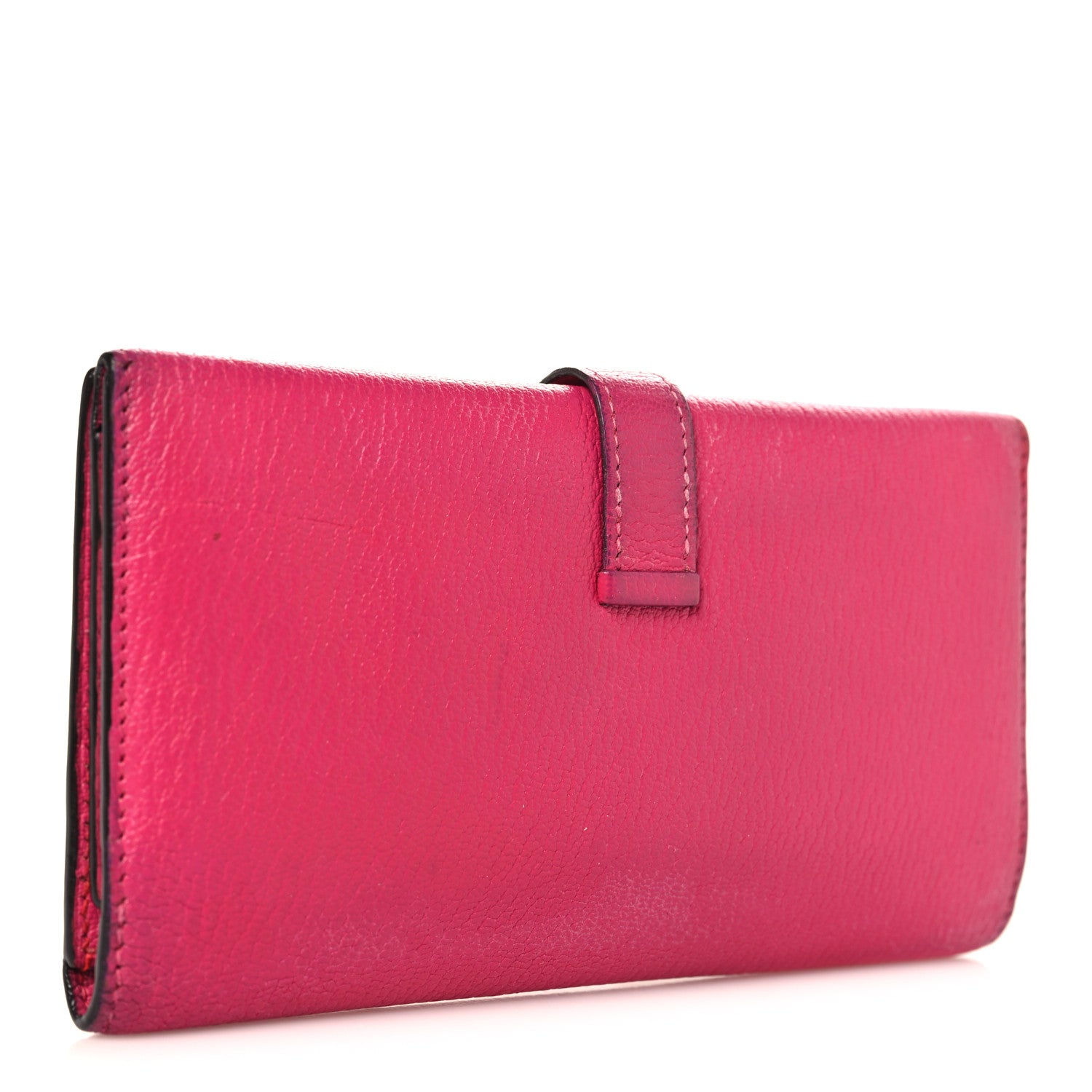 Chevre Mysore Tri-Fold Bearn Wallet Rose Shocking
