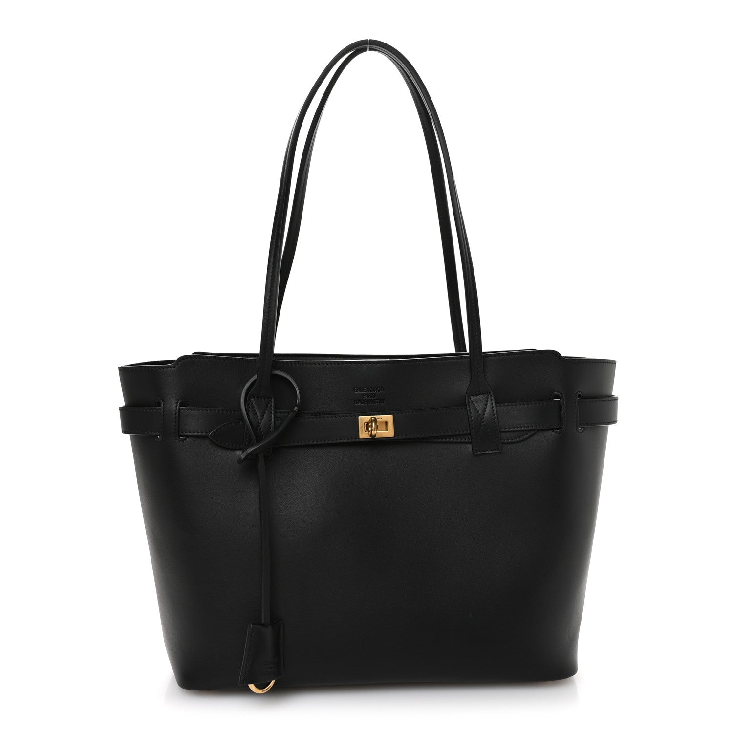 Smooth Calfskin Medium Bel Tote Bag Black
