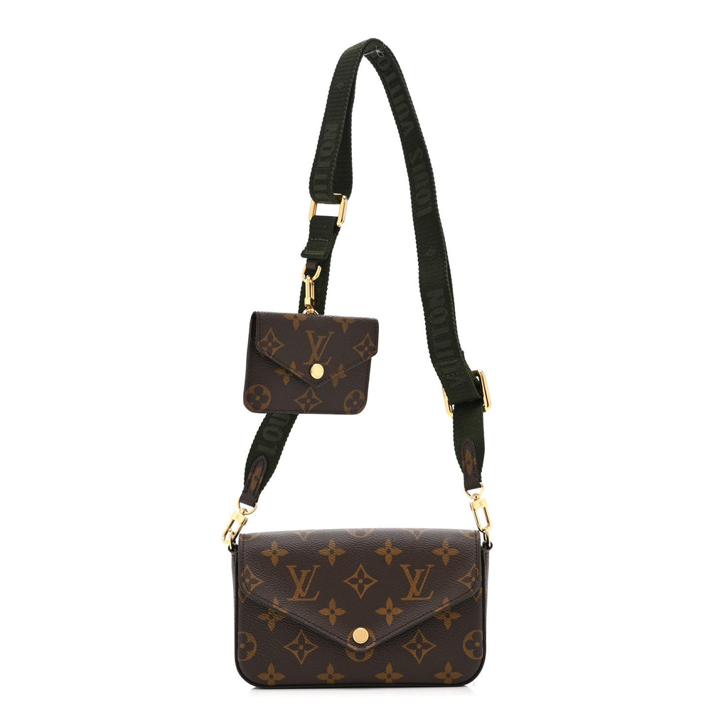 Monogram Felicie Strap & Go Kaki