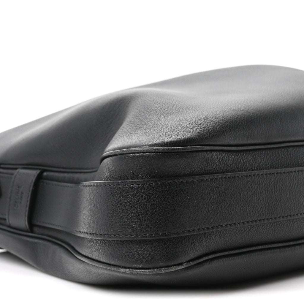 Supple Calfskin Large Romy Shoulder Bag Black