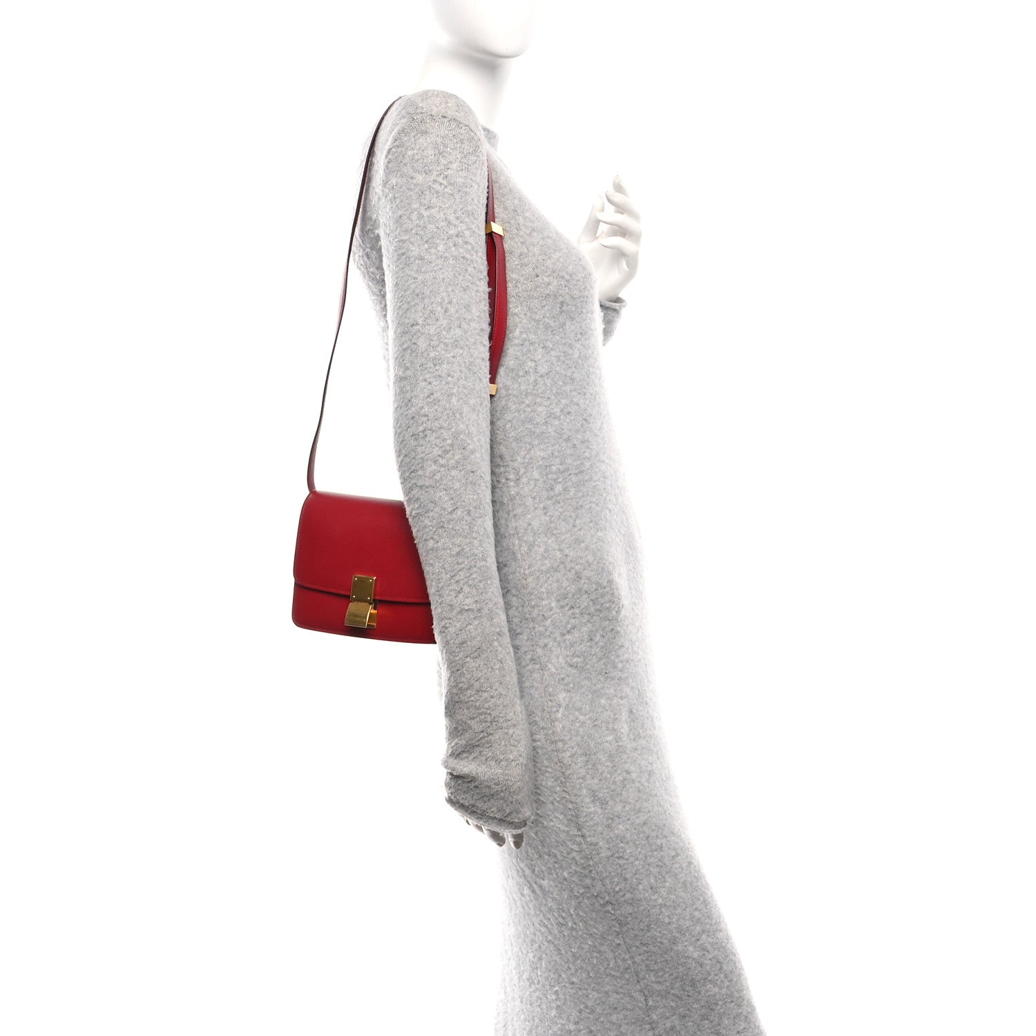 Smooth Calfskin Small Classic Box Flap Bag Red