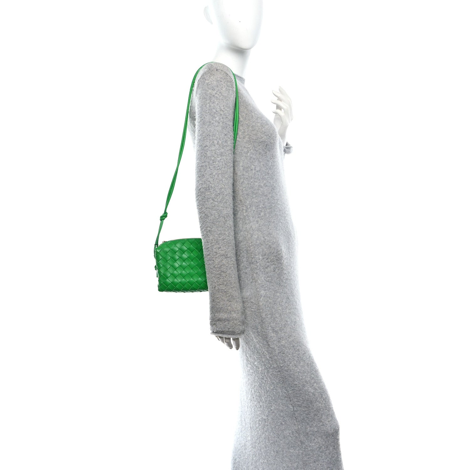 Nappa Intrecciato Mini Loop Camera Bag Parakeet