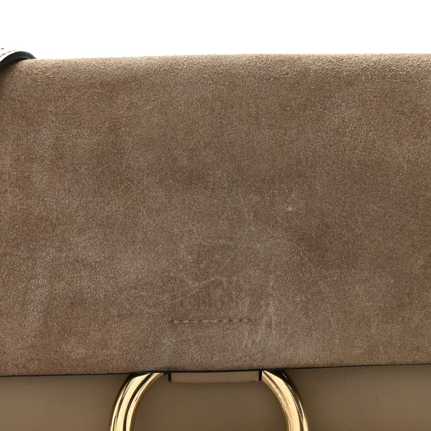Suede Calfskin Small Faye Shoulder Bag Motty Grey