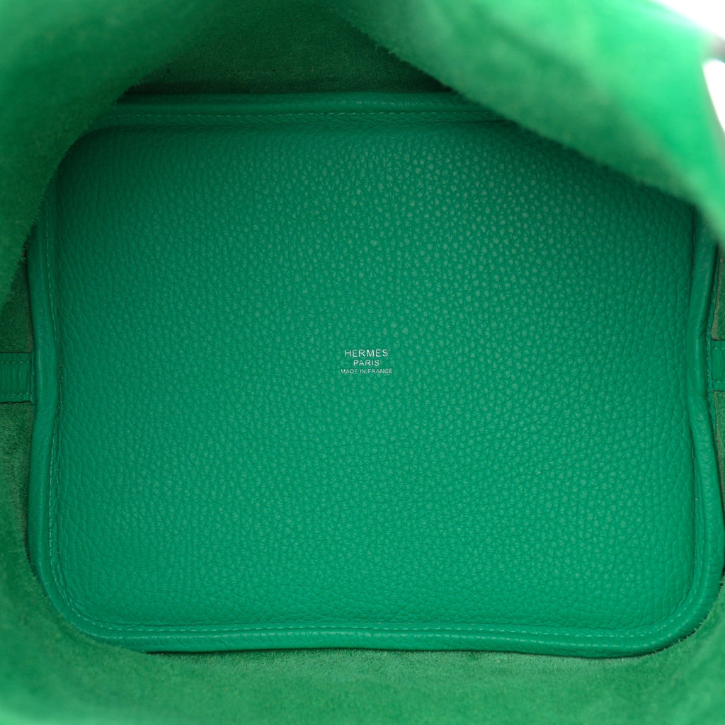 Taurillon Clemence Swift Eclat Picotin Lock 22 MM Menthe Vert Bosphore