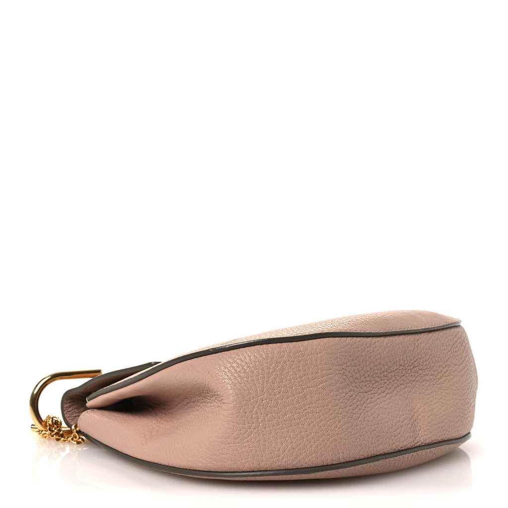 Grained Lambskin Drew Shoulder Bag Cement Pink