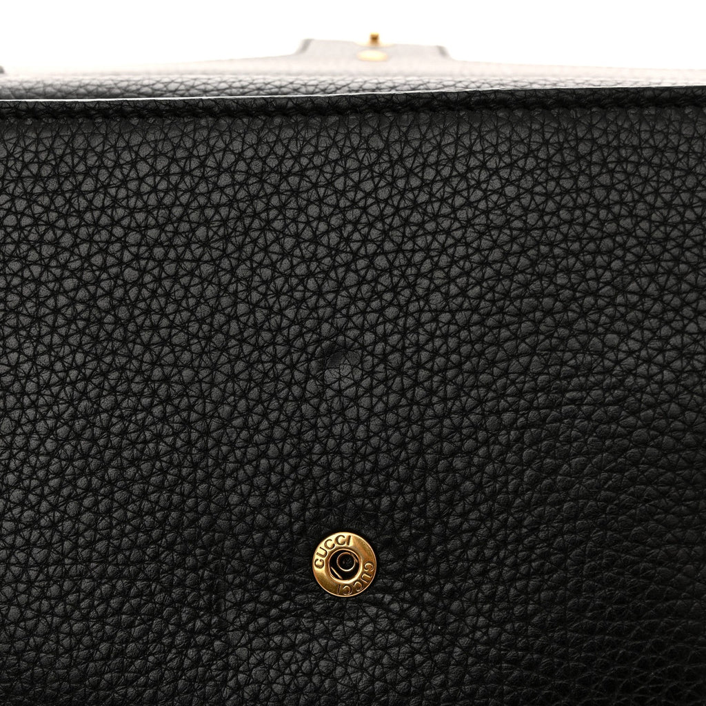 Calfskin GG Marmont Chain Wallet Black