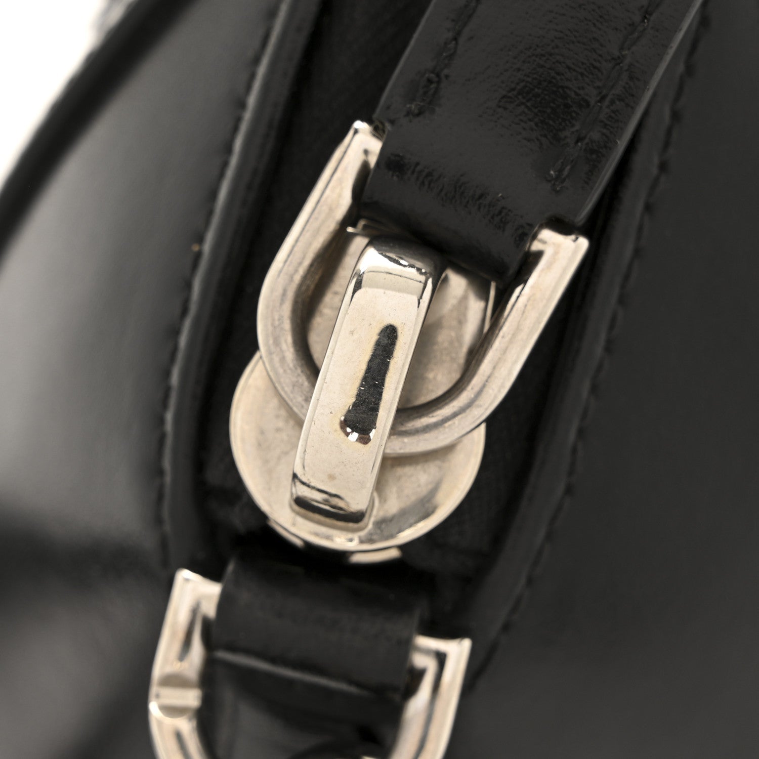 Shiny Lord Calfskin Mini Antigona Black