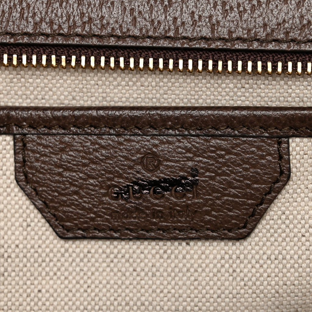 GG Supreme Monogram Studded Calfskin Centum Medium Bamboo 1947 Top Handle Bag Beige Ebony Multicolor