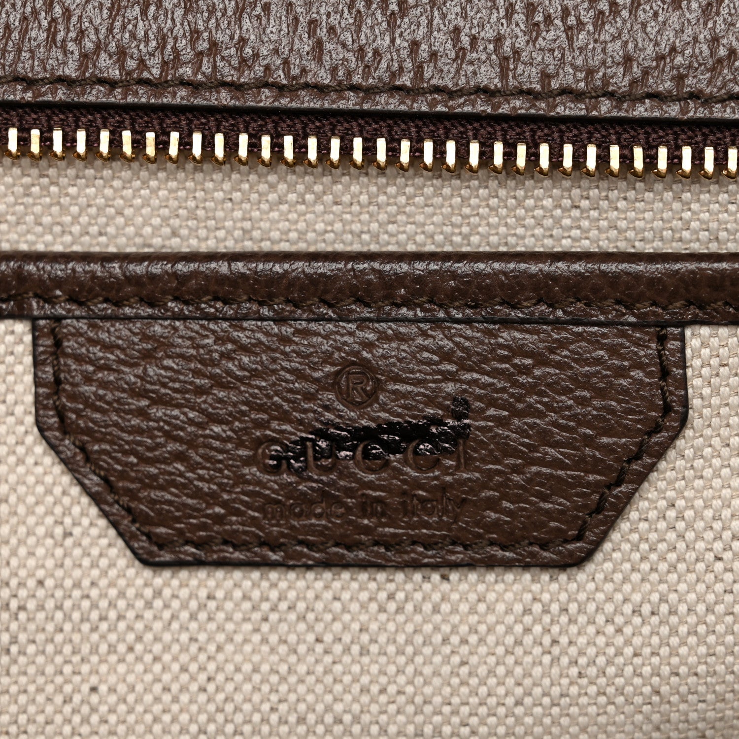 GG Supreme Monogram Studded Calfskin Centum Medium Bamboo 1947 Top Handle Bag Beige Ebony Multicolor