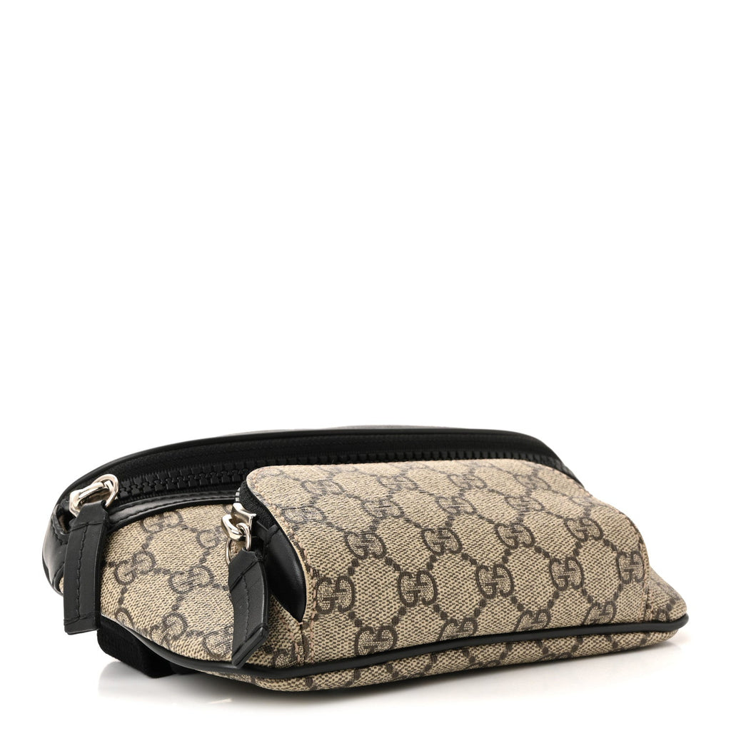 GG Supreme Monogram Belt Bag Black