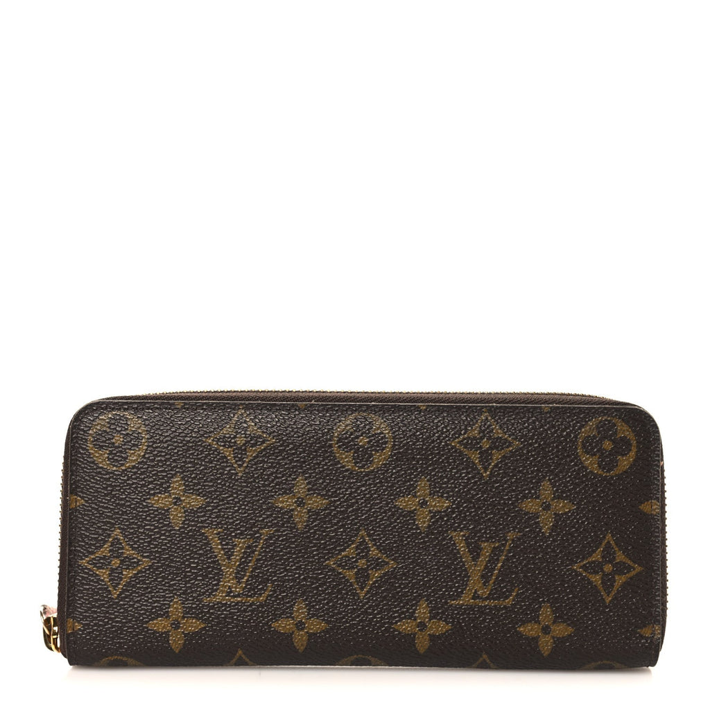 Monogram Clemence Wallet Rose Ballerine