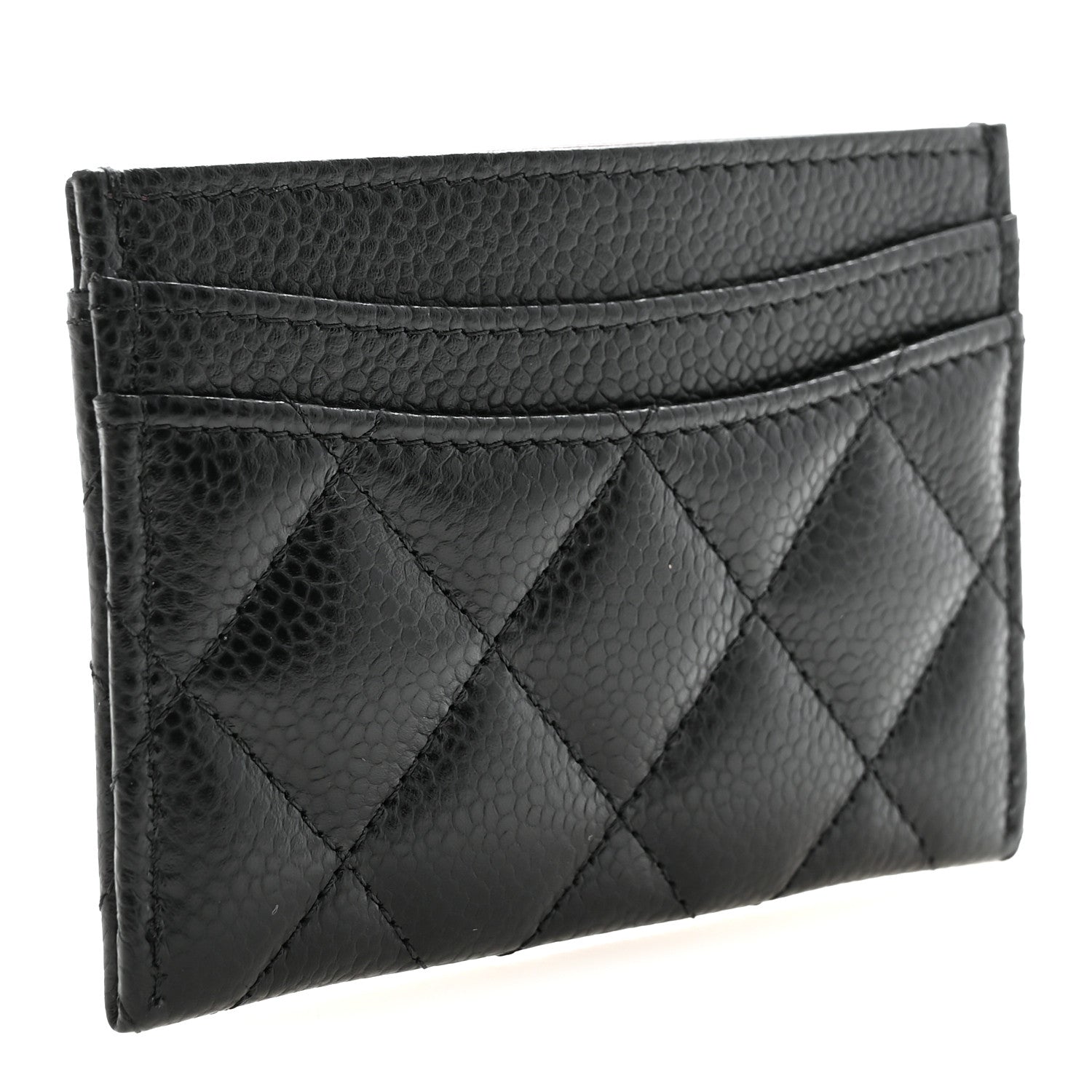 Caviar Quilted  Holder Black