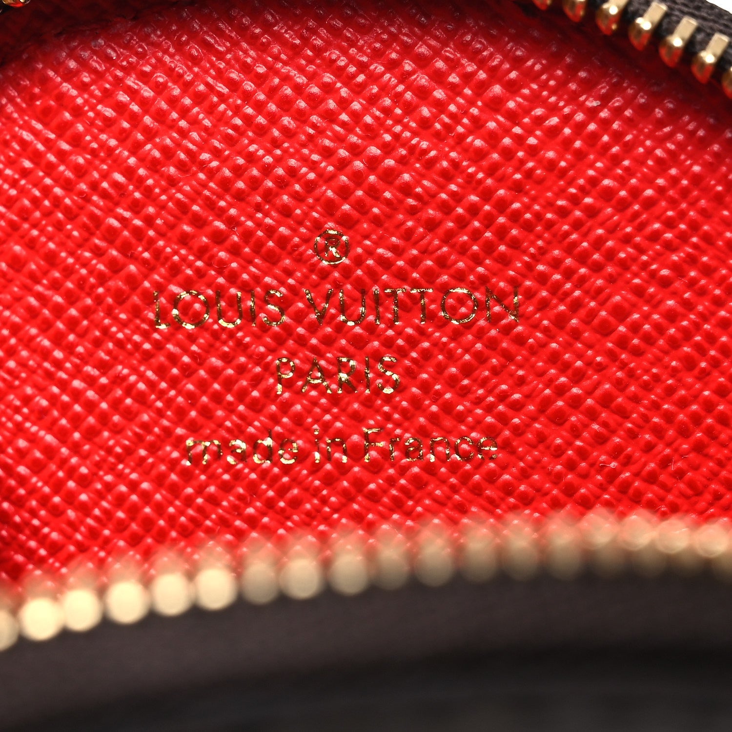 Monogram OnTheGo East West Round Coin Purse Red