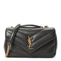 Lambskin Chevron Quilted Small Loulou Urban Grey