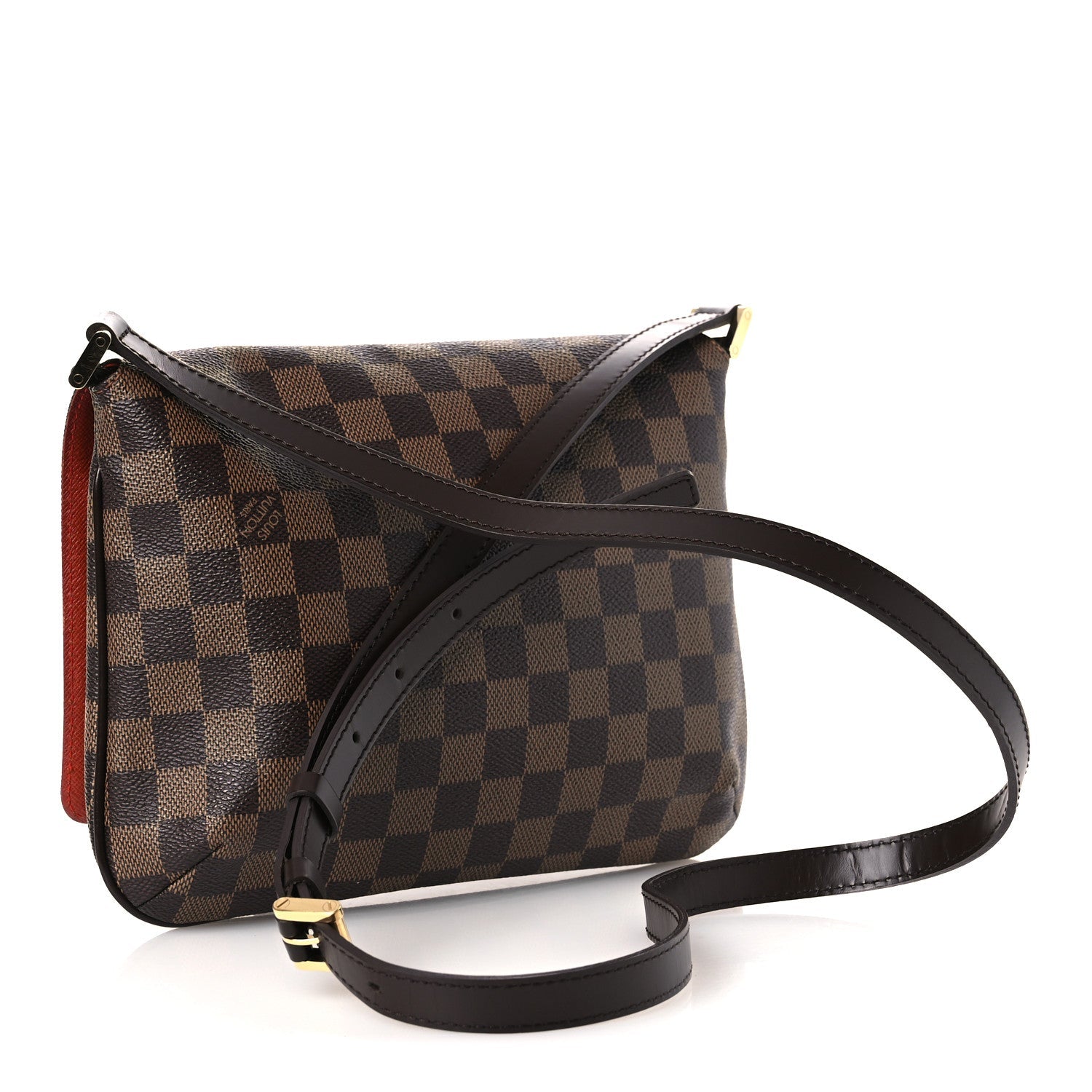 Damier Ebene Musette Tango Long Strap