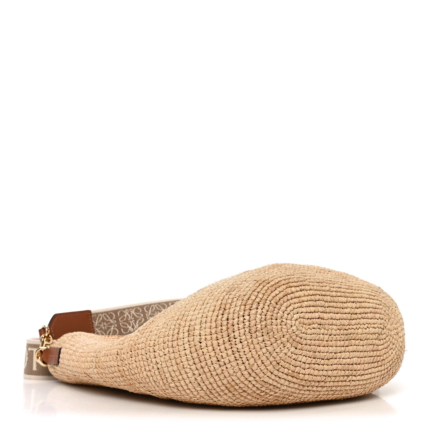 Raffia Mini Slit Tote Bag Natural Tan