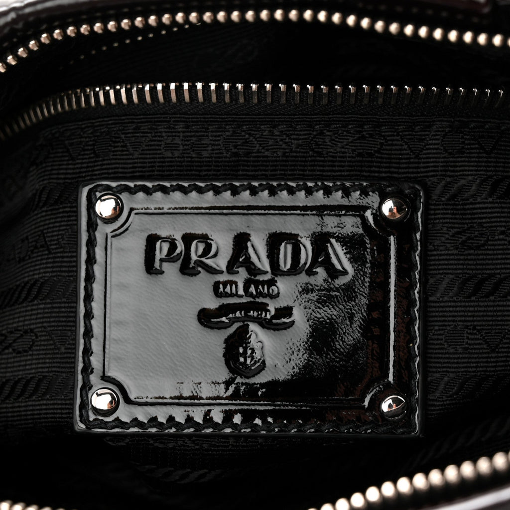 Vernice Sfumata Shoulder Bag Black Nudo