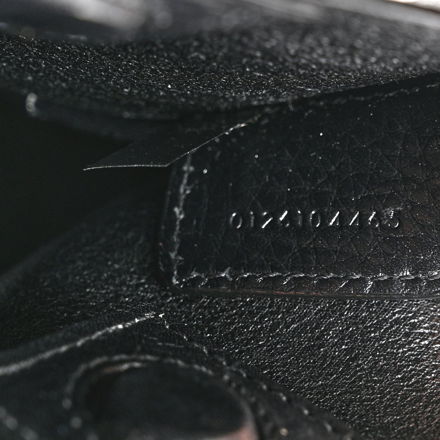 Grained Calfskin Small Spin Tote Black