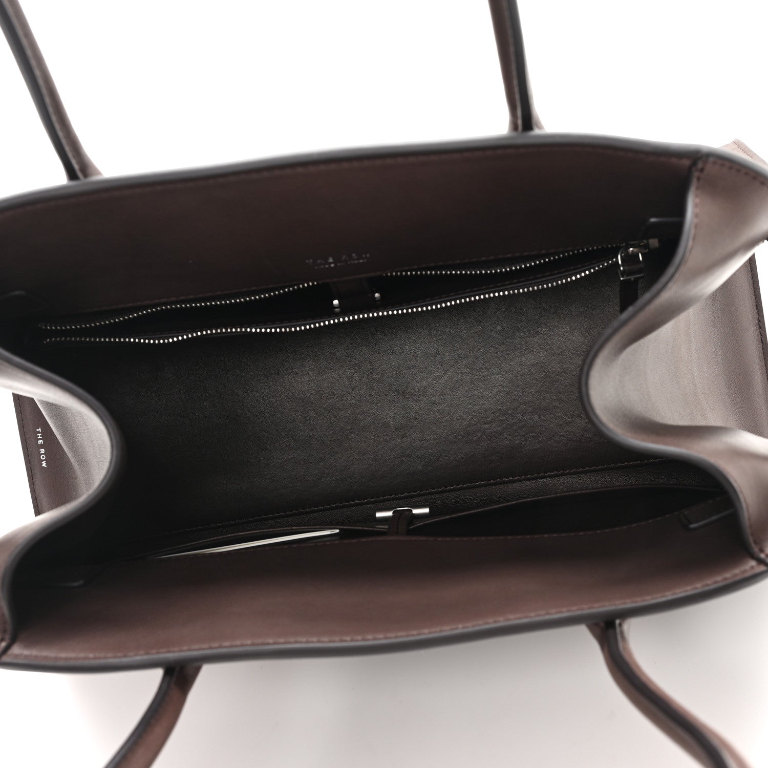 Polished Saddle Calfskin Margaux Shoulder 12 Hippo Grey