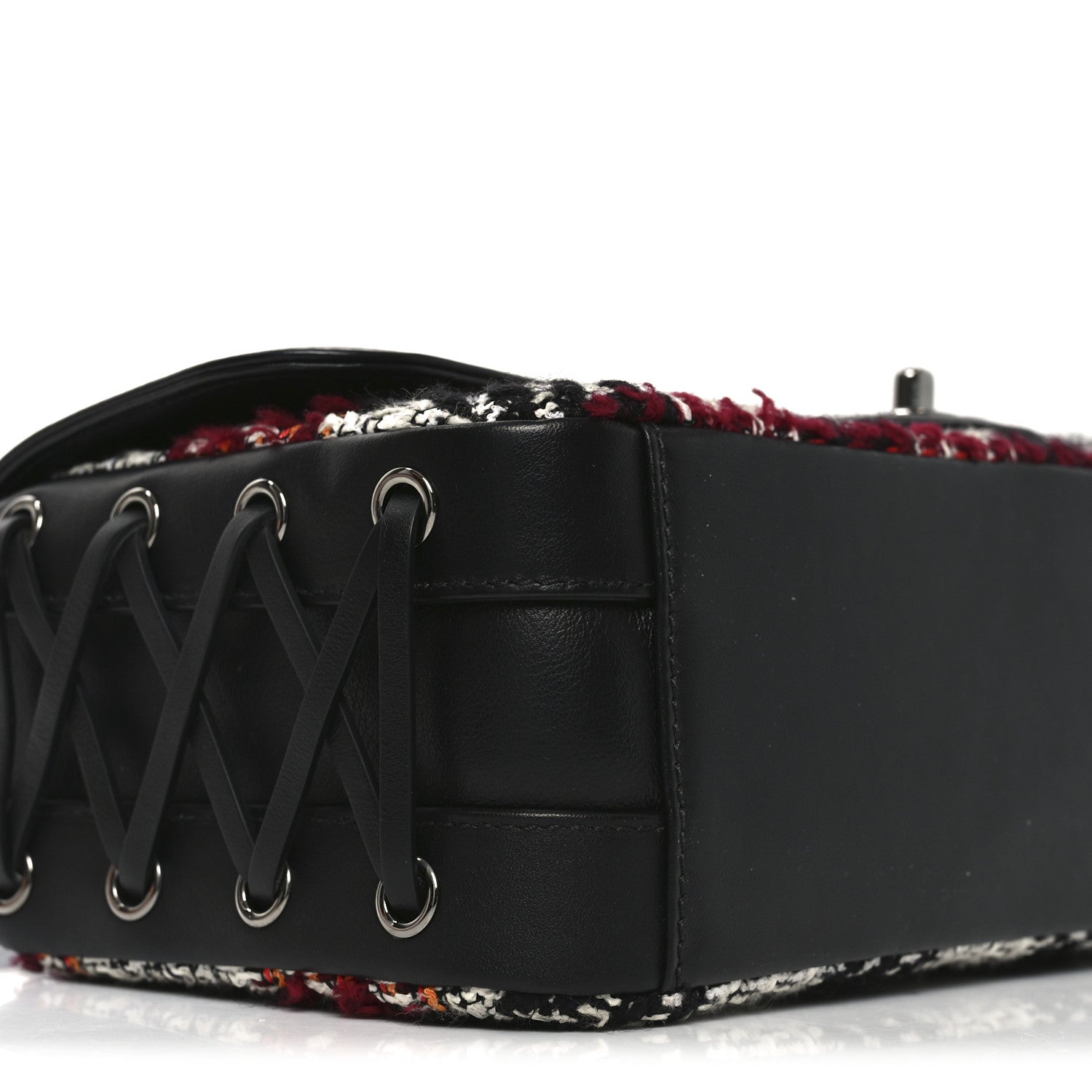 Tweed Quilted Calfskin Coco Corset Flap Multicolor