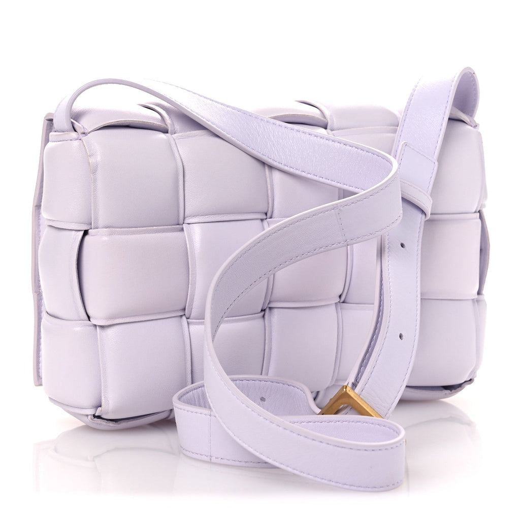 Nappa Maxi Intreccio Padded Cassette Crossbody Bag Mirth Washed