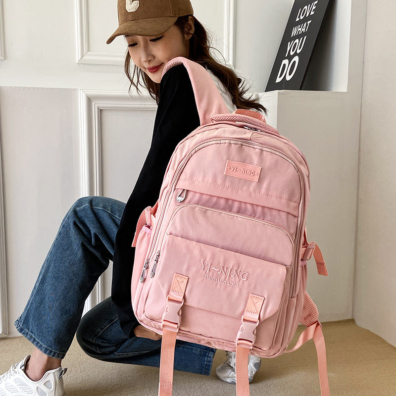 New Thickened Backpack Multi-Layer Zipper Buckle Backpack Cushioning Strap Wear-Resistant Good Quality Backpack for Women ZK412