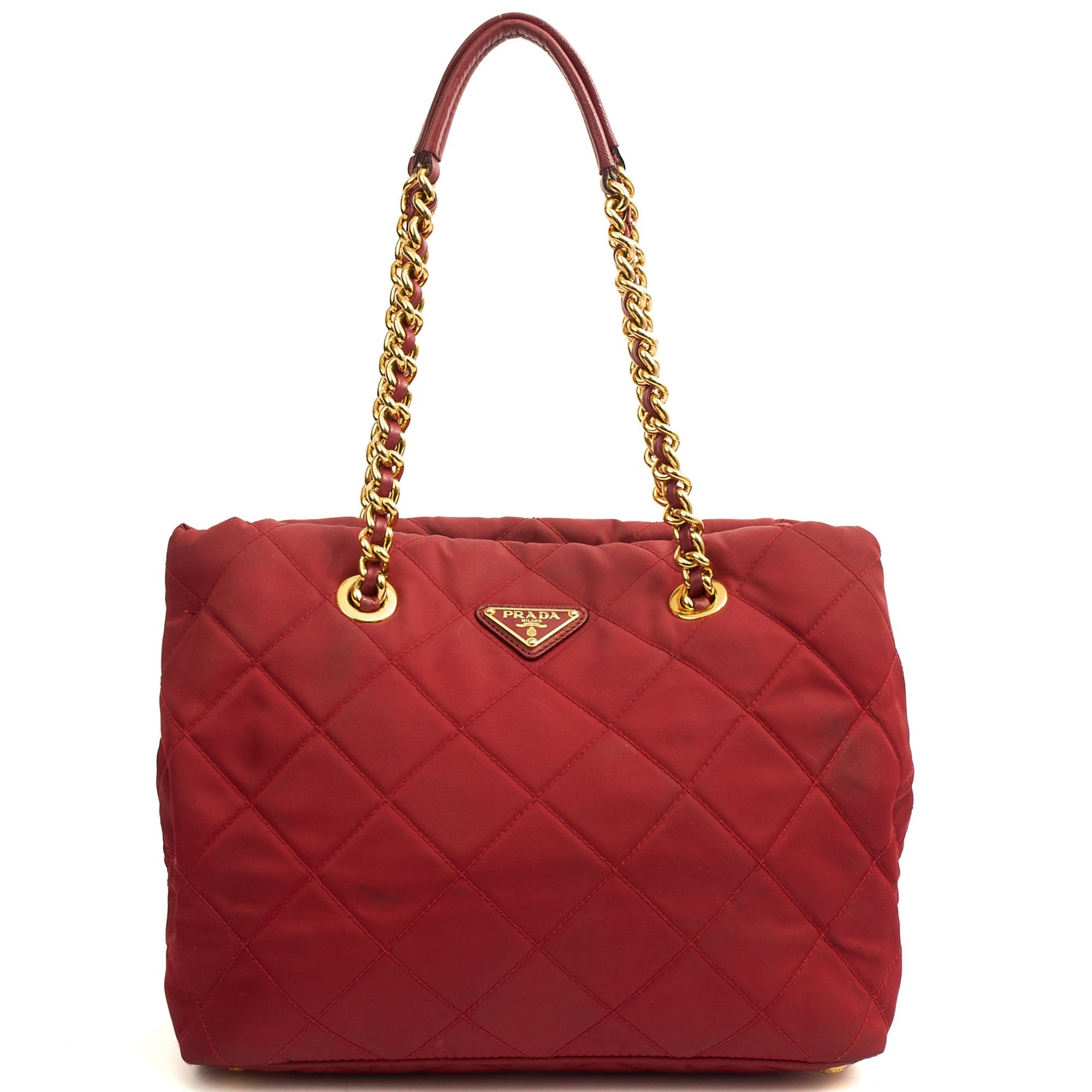 Prada Tote Nylon Tote Bag in Red, Nylon