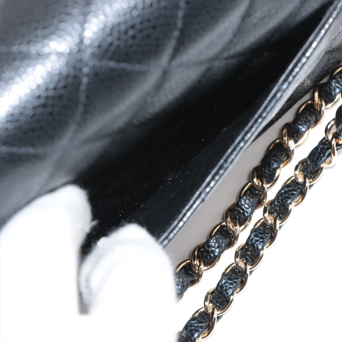 Chanel Classic Flap Medium/Large 24k gold plated Caviar Black- Series 7