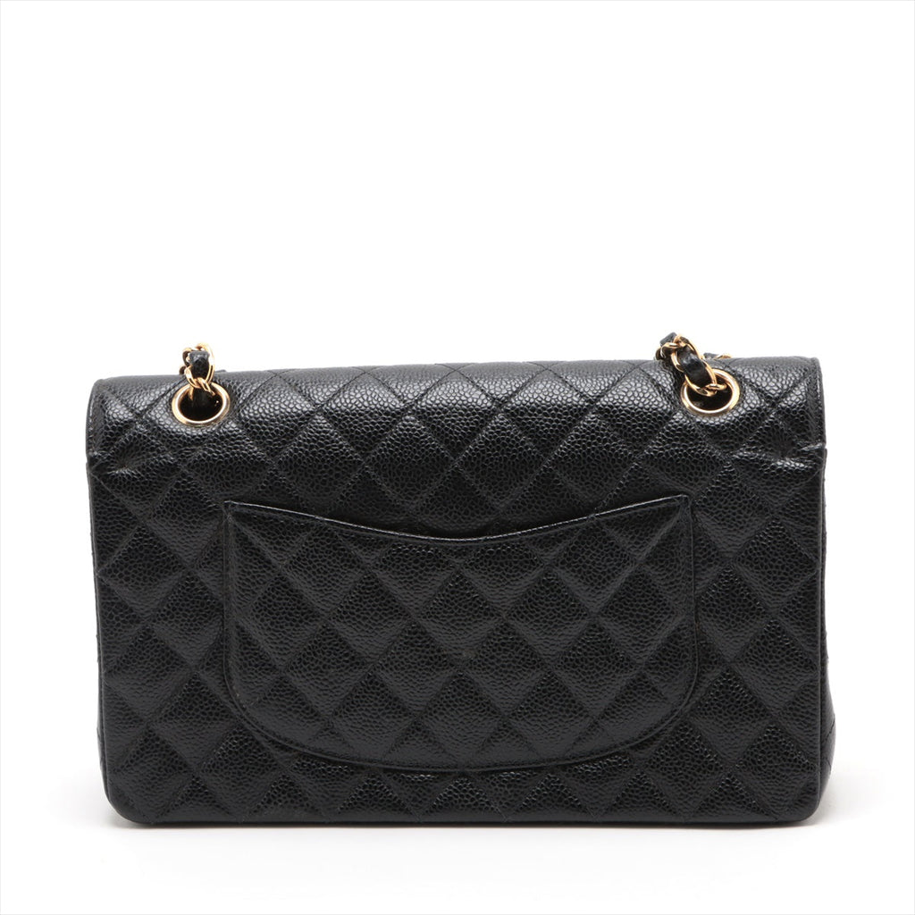 Chanel Classic Flap Medium/Large 24k gold plated Caviar Black - Series 7