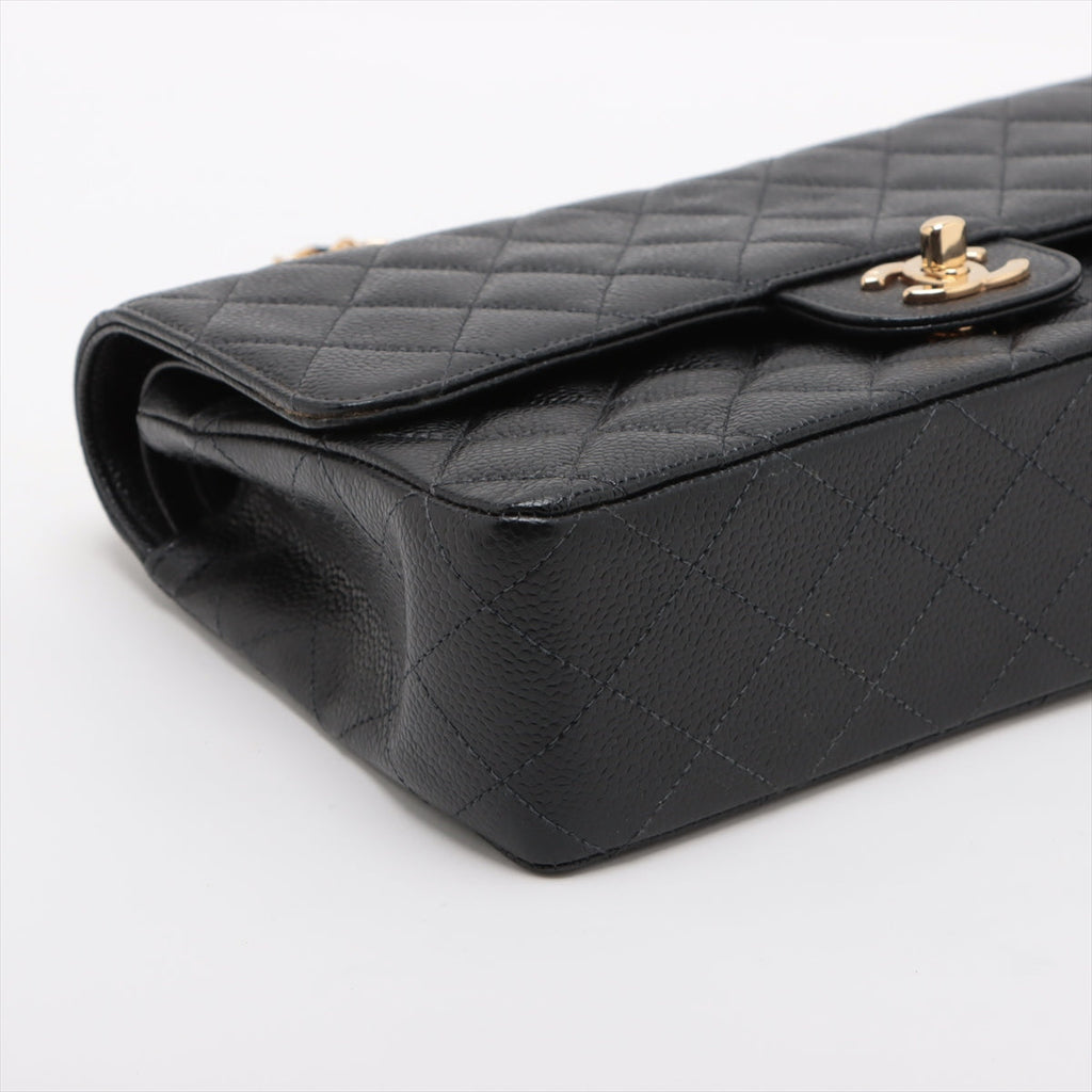 Chanel Classic Flap Medium/Large 24k gold plated Caviar Black - Series 7