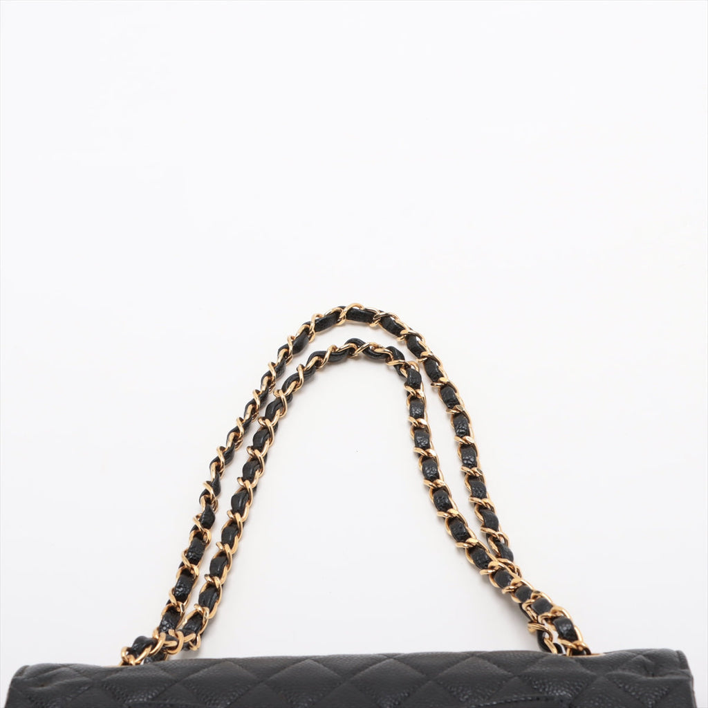 Chanel Classic Flap Medium/Large 24k gold plated Caviar Black - Series 7