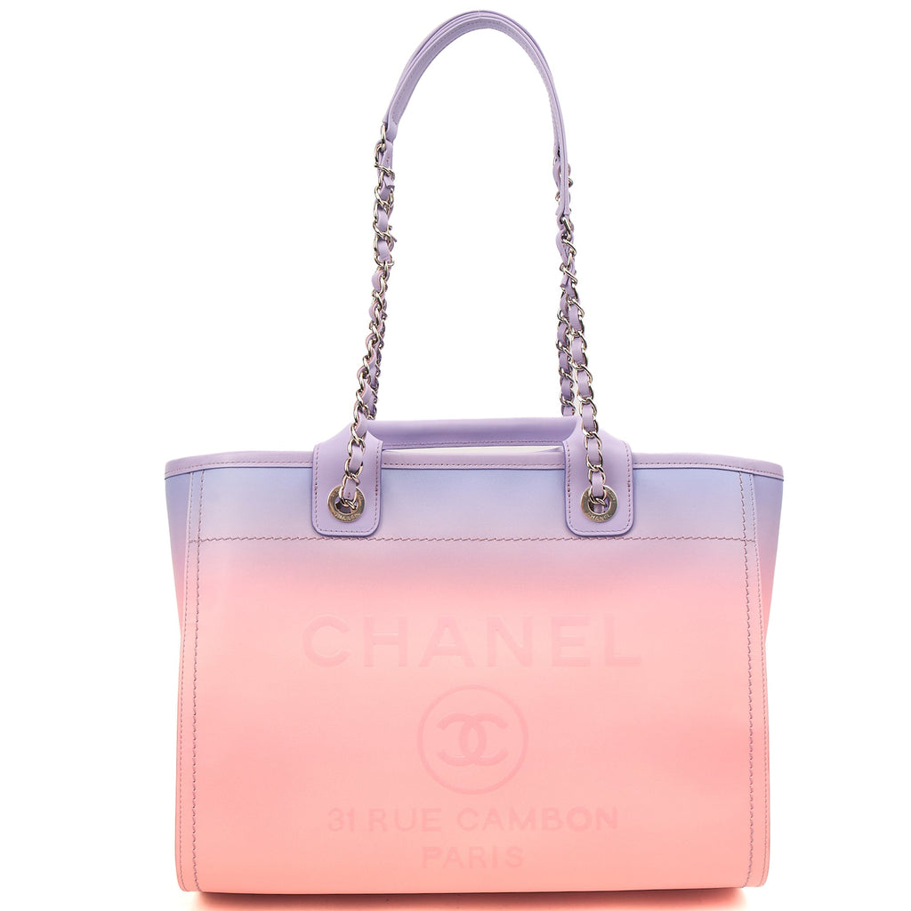 Chanel Tote Deauville Tote in Multi, Calfskin Leather