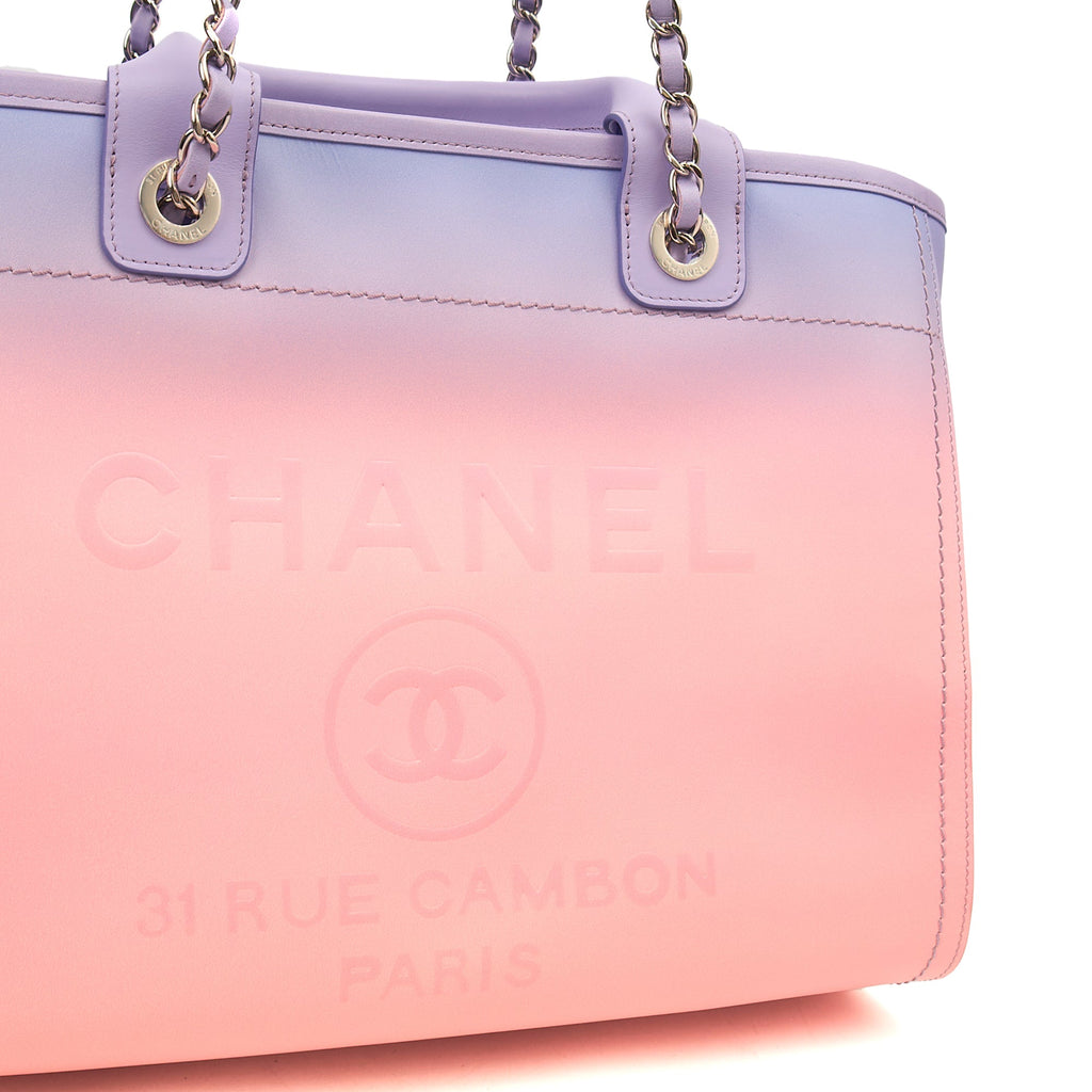 Chanel Tote Deauville Tote in Multi, Calfskin Leather