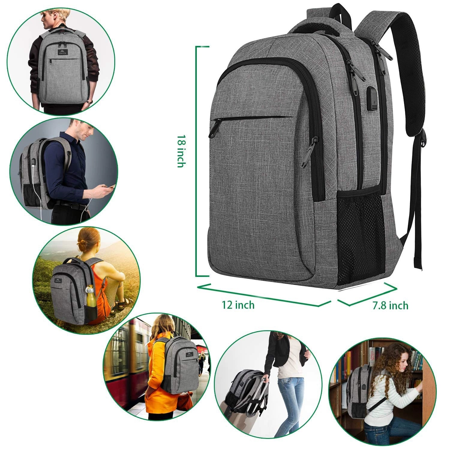 Men's High-End Large-Capacity Business Backpack Travel Laptop Backpack ZK415