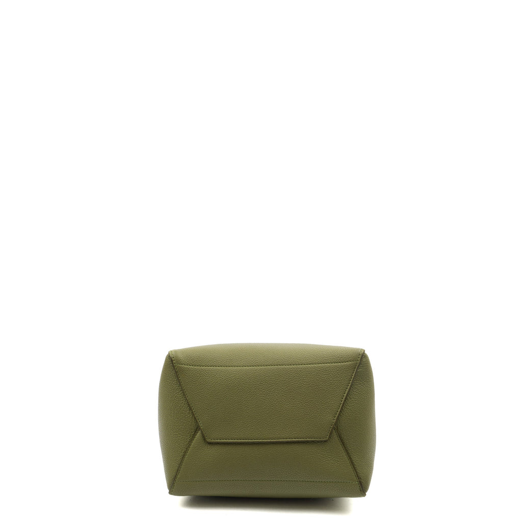 Celine Tote Sangle Seau in Green, Box Calfskin
