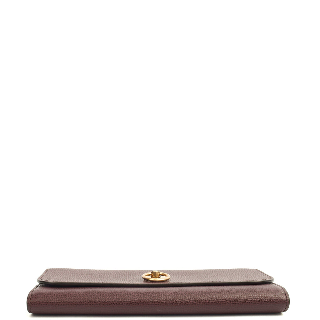 Mulberry Wallet Amberley Clutch in Oxblood, Calfskin Leather
