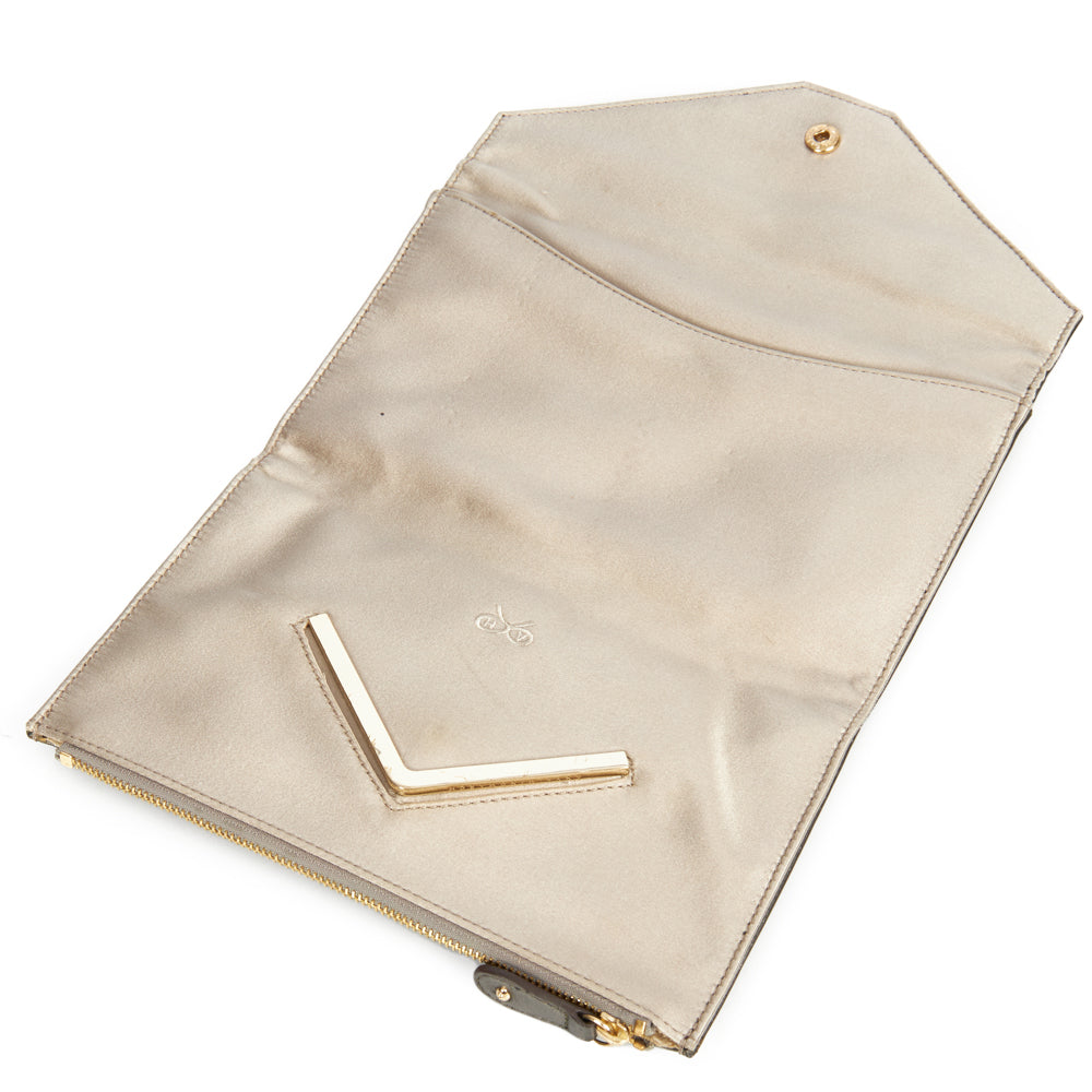 Anya Hindmarch Clutch in Metallic, Leather