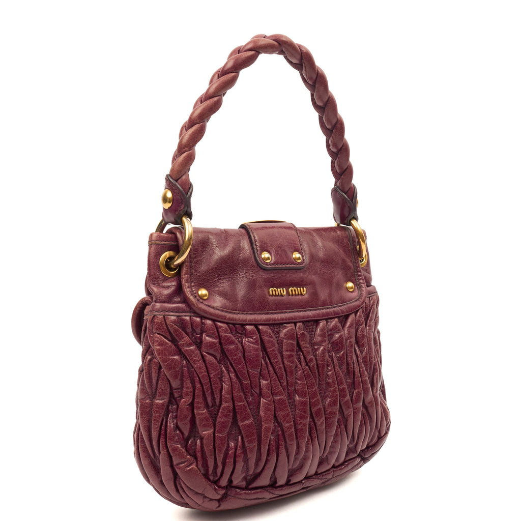 Miu Miu Shoulder Bag Coffer Shoulder Bag  in Purple, Leather
