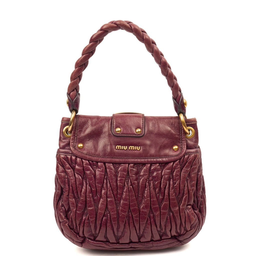 Miu Miu Shoulder Bag Coffer Shoulder Bag  in Purple, Leather