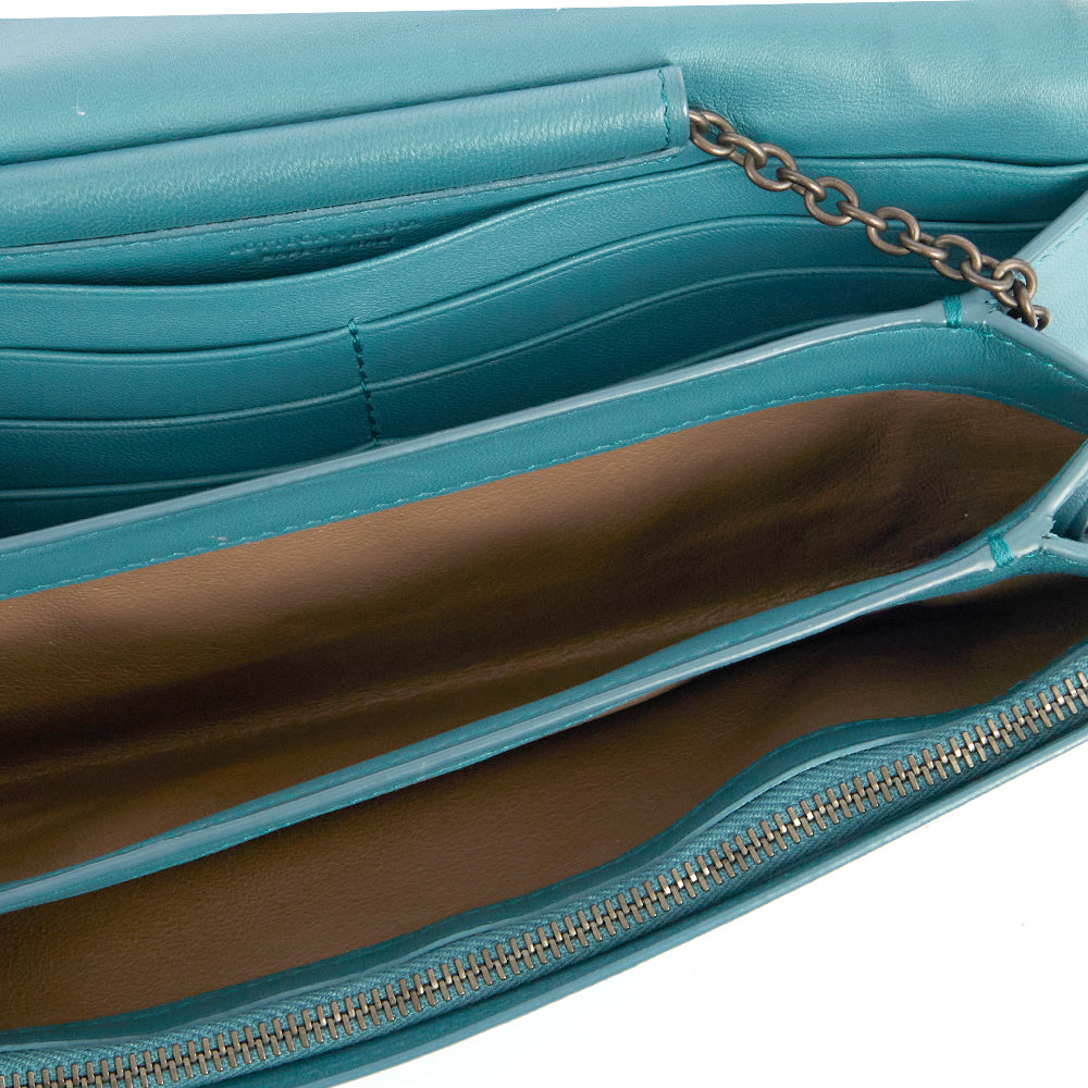 Bottega Veneta Cross Body Intrecciato Crossbody in Blue, Intrecciato Nappa