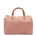 Gucci Top Handle Bamboo Shopper  in Pink, Leather