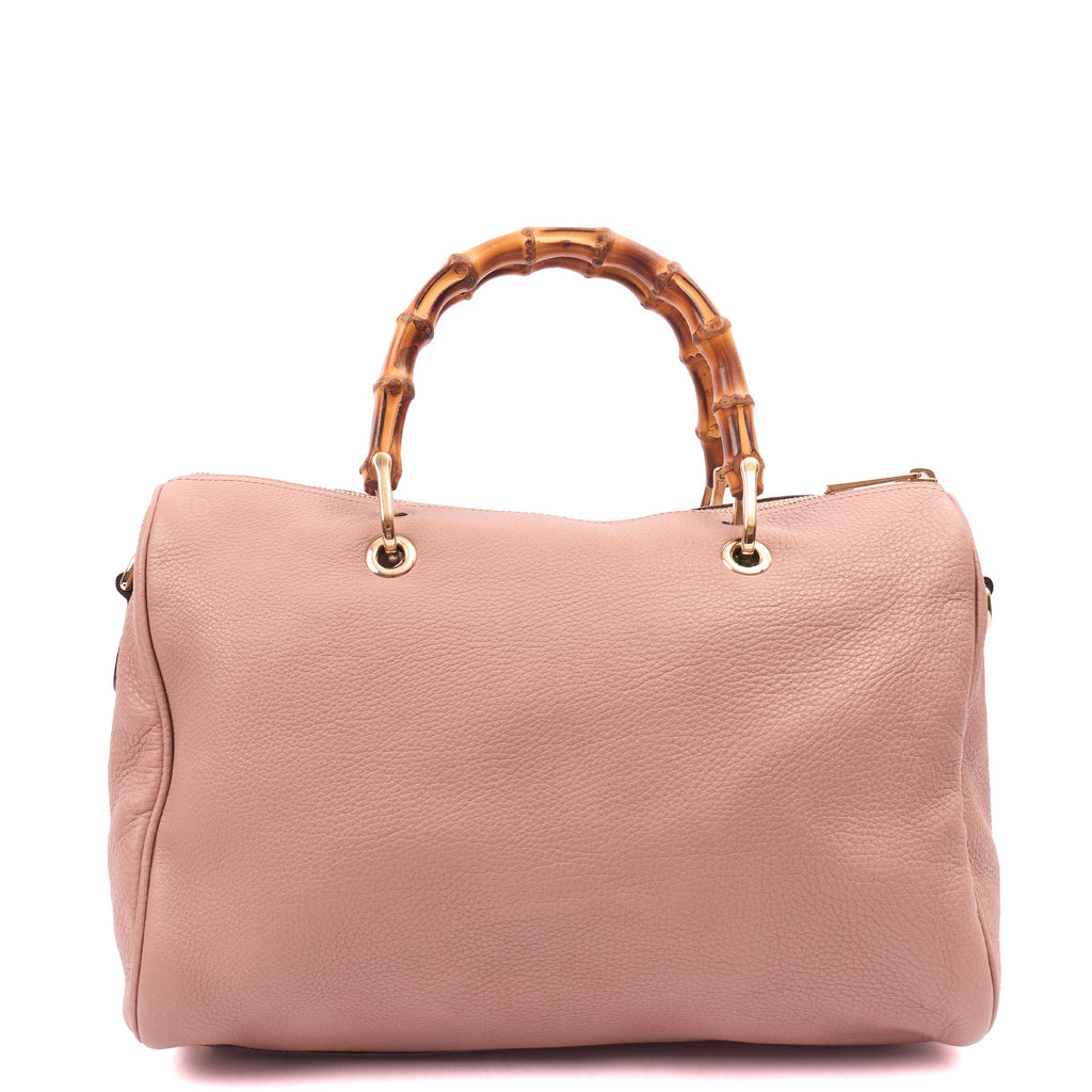 Gucci Top Handle Bamboo Shopper  in Pink, Leather