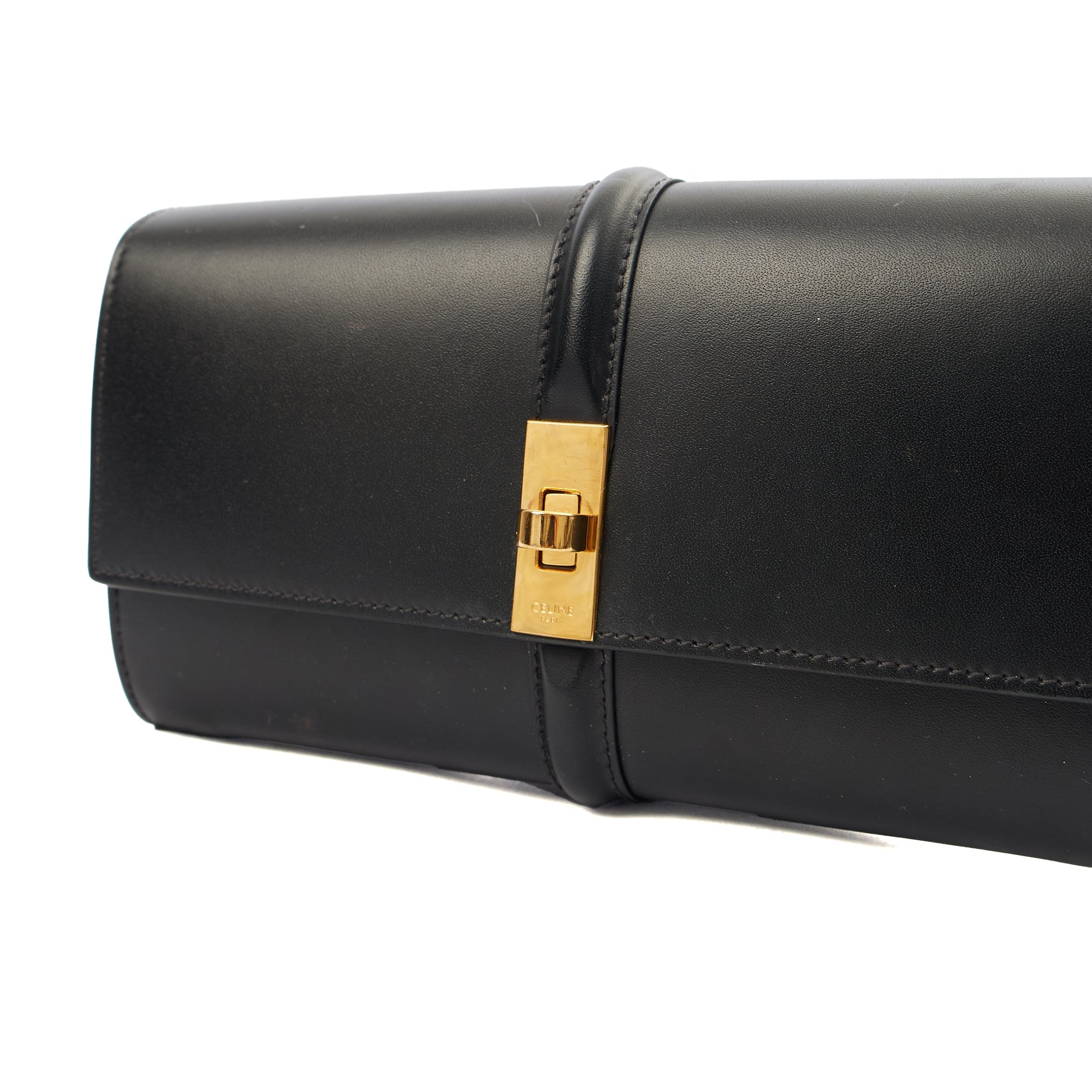 Celine Purse Wallet in Black, Box Calfskin