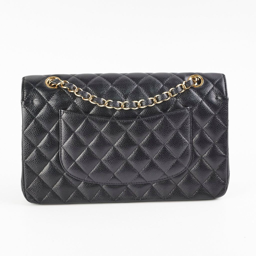 ITEM 21 - Chanel Caviar Medium/Large Double Classic Flap Black