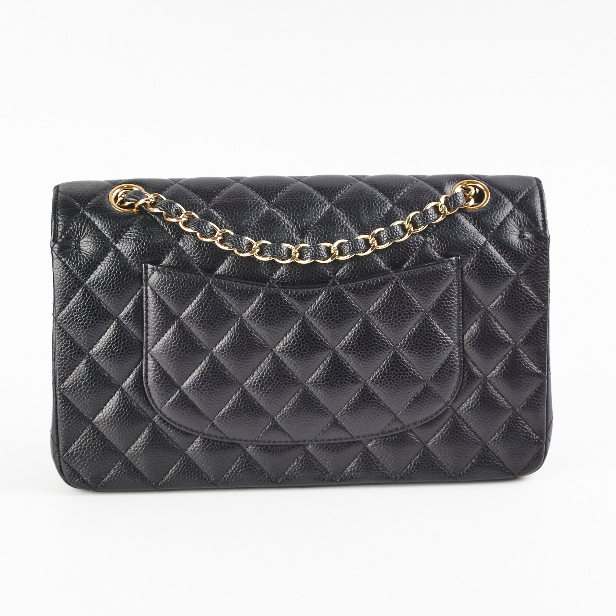 ITEM 21 - Chanel Caviar Medium/Large Double Classic Flap Black