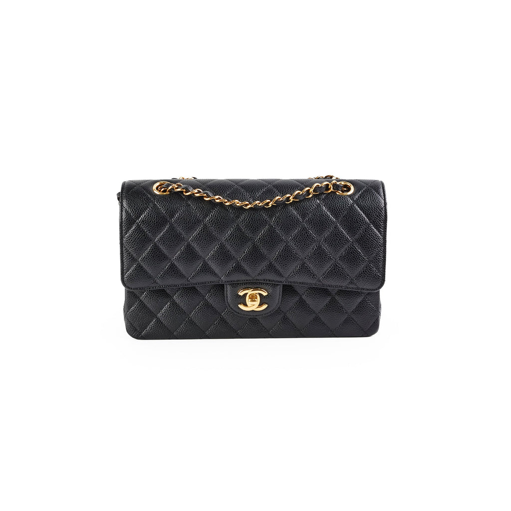 Chanel Caviar Medium/Large Double Classic Flap Black 2022