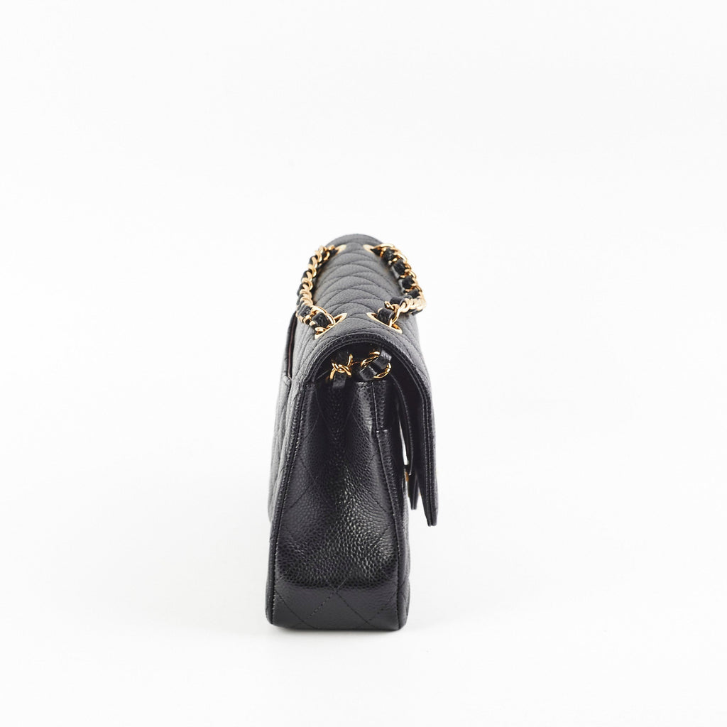 Chanel Caviar Medium/Large Double Classic Flap Black 2022