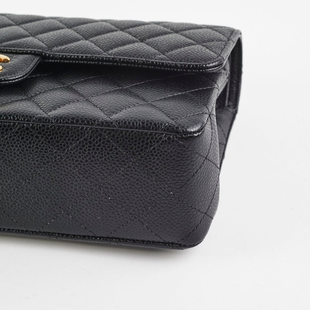 Chanel Caviar Medium/Large Double Classic Flap Black 2022