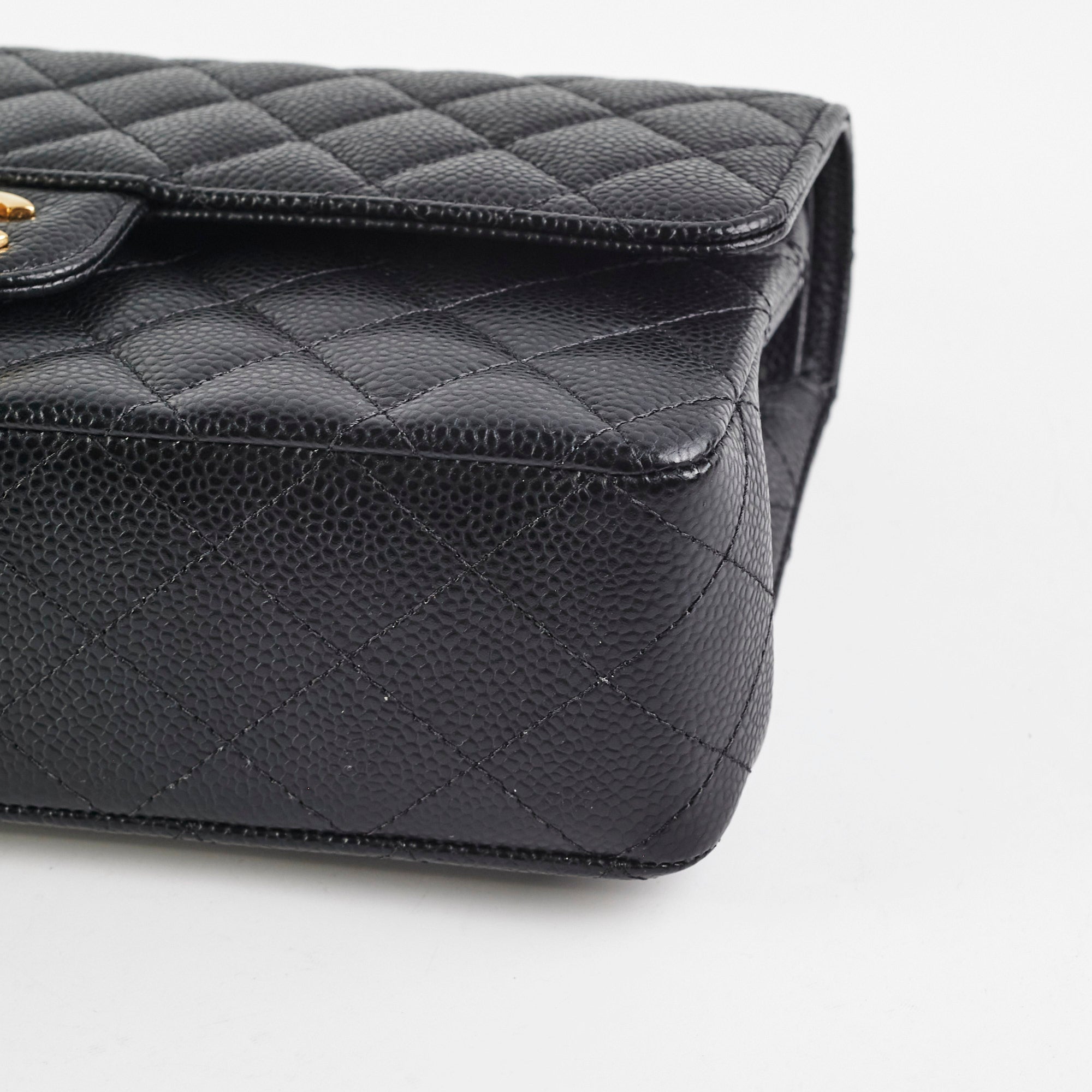 Chanel Caviar Medium/Large Double Classic Flap Black 2022